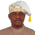 thumbnail image 3 of African Kufi Hat Embroidery Ankara Cotton Kufi Hats Men Accessory Cap with Tassel WY2026N, 3 of 5