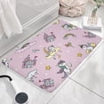 thumbnail image 3 of Pink Unicorn Castle Pattern Flannel Non Slip Door Rugs,Washable Door Mats Indoor,Decorative Door Mats,Dirt-Resistant and Absorbent Doormat for Entrance,Bedroom,Kitchen,Bathroom,23.5x16in(60x40cm), 3 of 5