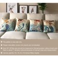 thumbnail image 5 of Sea Theme Decorative Square Mediterranean Style Cotton Linen Mermaid Coastal Pillow Cover Ocean Animal Cushion Cover 18 X 18 Inch Pillow Inserts, Nautical Pillow Covers, 5 of 9