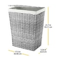 thumbnail image 4 of Whitmor Rattique® Laundry Hamper with Lid and Removable Liner - Grey, 4 of 4