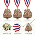 thumbnail image 3 of Uxcell Bowling Games Embossing Award Medals with Winner Medals Silver Bronze Prizes for Competitions Sports Copper, 3 of 7