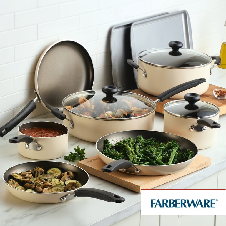 Farberware Easy Clean 22-Piece Nonstick Aluminum Cookware Set