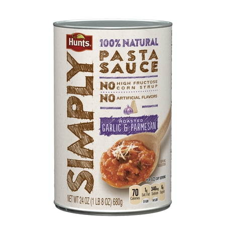 HUNTS Simply Garlic Parmesan Pasta Sauce, 24 OZ