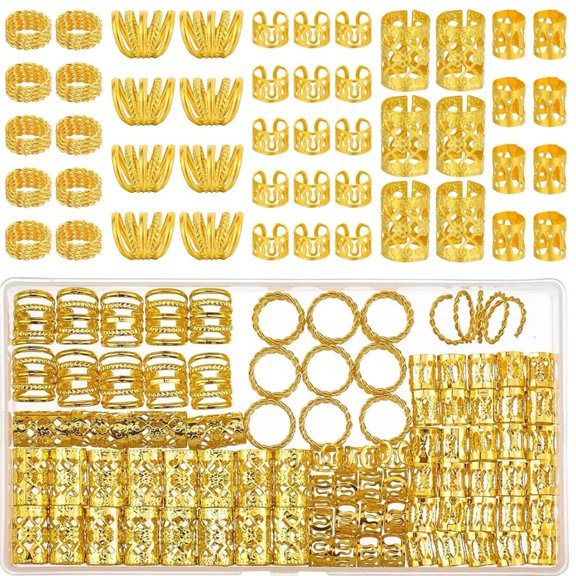 Yokua 110lots Elegant Hair Extension Link Easy to Use Hair Extension Rings Beads