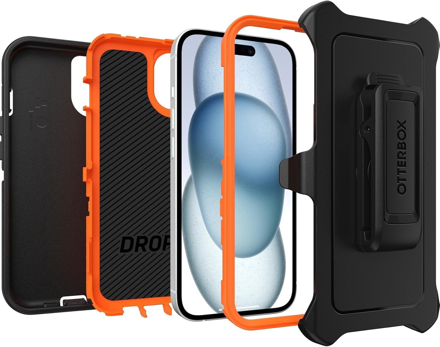 OtterBox iPhone 16e (Only) - Defender Series Case - Realtree Blaze Edge (Camo) - Screenless - Rugged & Durable - with Port Protection - Holster Clip Includes - Non-Retail Packaging