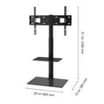 thumbnail image 5 of KFFKFF Television Stand Mount, Rotating Elevated TV Stand suitable for 32 to 65 inch Televisions, Alterable Height Mobile TV Stand with Hardened Glass Foundation for Bedroom, Living Area, 5 of 9