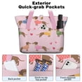 thumbnail image 2 of Tote Bag for Women - Colorful Funny Dachshund Shoulder Bag - Large Utility Work Duffle Bag with Zipper Handbag for Travel, Work, Sprots, 2 of 5