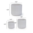 thumbnail image 4 of mdj pottery Ceramic Plant Pots, 5+7+9 Inches, Set of 3, Flower Pots with Drainage Hole, Planters for Indoor Plants, Modern Decorative Pot for Garden, Windowsill - Matte White, 4 of 7