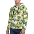thumbnail image 3 of Lsque Green Hawaii Palms Pattern Casual Men's Hoodie,Hooded Sweatshirt with Kangaroo Pocket,Pullover Hoodie-Large, 3 of 7