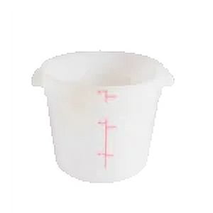 Excellante 6 quart round food storage container, pp, white, NSF certified, comes in each