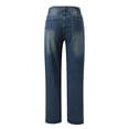 thumbnail image 7 of Women's High Waist Ripped Straight Jeans - Distressed Casual Trousers with Stretch Denim Fabric (S-XXL), 7 of 7