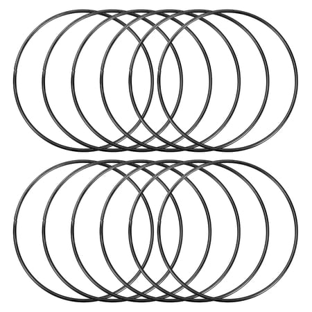 Uxcell 12 Pcs Dream Catcher Rings,Metal Craft Hoops Floral Hoop 5 Inch Macrame Hoops Rings for DIY Crafts Wreath Making Supplies Plant Hangers, Black