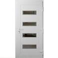 thumbnail image 3 of Front Exterior Prehung Metal-Plastic Door Frosted Glass | Manux 8113 White Silk | Office Commercial and Residential Doors Entrance Patio Garage W36x80 Left-hand, 3 of 5