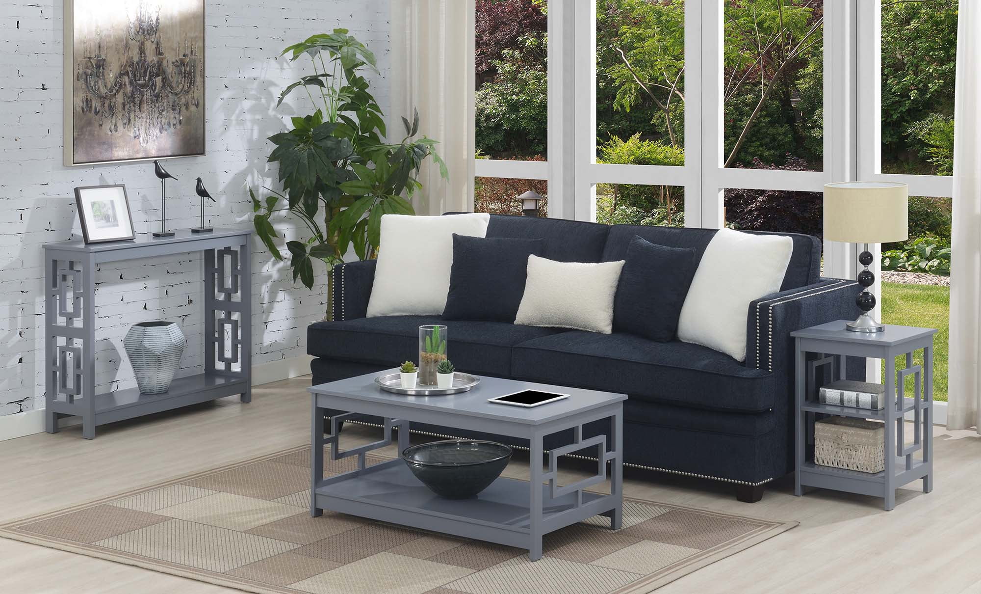 Convenience Concepts Town Square Coffee Table with Shelf, Multiple Finishes