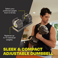 thumbnail image 6 of (2 pack) Centr Smart Stack 50 Adjustable Dumbbell, 5-50 lbs, 6 of 14