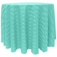 thumbnail image 1 of Ultimate Textile (5 Pack) Satin-Stripe 72-Inch Round Tablecloth - for Wedding and Catering, Hotel or Home Dining use, Caribbean Blue, 1 of 3