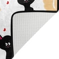 thumbnail image 5 of Dreamtimes Yellow Black Cats Hearts Non-Slip Area Rug 72"x48", Valentine Kitten Soft Non Slip Washable Floor Mats for Indoor Front Porch,Living Room, Bedroom,Kitchen, 5 of 5