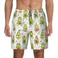 thumbnail image 2 of Picia Avocado Playing Music pattern Mens Swim Trunks with Compression Liner Stretch Beach Shorts Quick Dry with Zipper Pockets No-Chafing Board Shorts-X-Large, 2 of 9