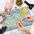 thumbnail image 4 of Starfish Cutting Board, Wavy Stripes in the Ocean Inspired Design Starfishes Sky Aquatic Sea Life Theme, Decorative Tempered Glass Cutting and Serving Board, Large Size, Multicolor, by Ambesonne, 4 of 5