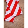 thumbnail image 6 of iiniim Girls Christmas Jumpsuit Long Sleeve Striped Gymnastic Unitard Bodysuit Red 10, 6 of 7