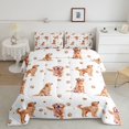 thumbnail image 2 of Manfei Cartoon Golden Retriever King Size Comforter Sets, Cute Love Heart Comforters King Size, White Gold, Reversible, 3 Pieces, 1 Comforter and 2 Pillowcases, 2 of 7
