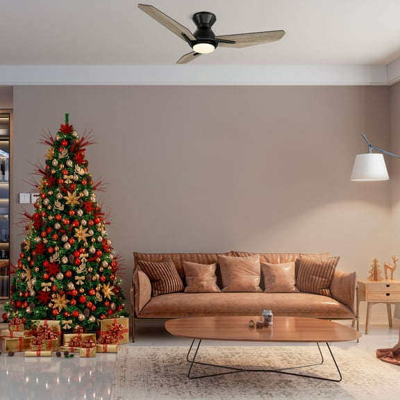 CARRO Jaiden 44-inch Indoor/Outdoor Smart Ceiling Fan, Dimmable LED Light Kit and Remote, Works with Alexa/Google Home/Siri