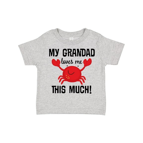 Inktastic Grandad Loves Me Grandchild Crab Boys or Girls Toddler T-Shirt