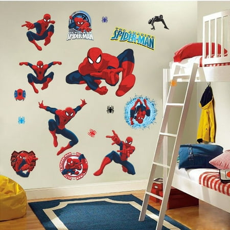 Spiderman Sticker Pack for Kids Room Wall Decor | Peel and Stick Wall Decal for Ultimate Spider-man