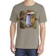 thumbnail image 2 of Wild Bobby, Living Life in The Sun Surfboards Sunsets Lighthouse, Garment-Dyed Washed Look Short Sleeve Tees, Sand, X-Large, 2 of 3