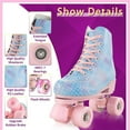 thumbnail image 4 of SLLINGLUO Roller Skate for Women, Classic Quad Roller Skates with Light up Wheels, Size 8, 4 of 10