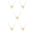 thumbnail image 2 of Sonducket Ins Twelve Zodiac Sign Retro Constelaciones Tema Zodiaco Collar Ins Charm Cómodo colgante a prueba de herrumbre Virgo oro Virgo oro 5Conjunto, 2 of 6