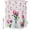 Off-White, variant on Pink Tulips Shower Curtain for Bathroom, Country Watercolor Flower Green Leaf Glass Vase Wood Grain Waterproof Cloth Fabric Bathroom Accessories Set with 9 Rust Proof Plastic Hooks, 36"x72"