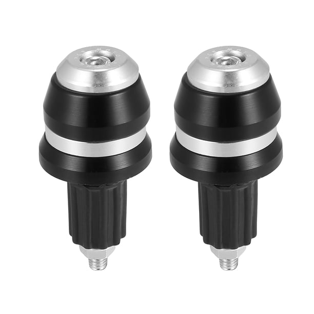 1 Par 7/8" 22mm Aluminio Aleación Motocicleta Manillar Extremo Plateado Tono