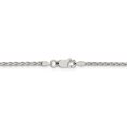 thumbnail image 3 of 925 Sterling Silver 2mm Spiga Chain Necklace Pendant Charm Wheat, 3 of 9