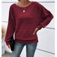 thumbnail image 4 of Womens Long Sleeve Shirts Crewneck Tunic Tops Pullover Sweaters Business Casual Blouses Fall Fashion, 4 of 10