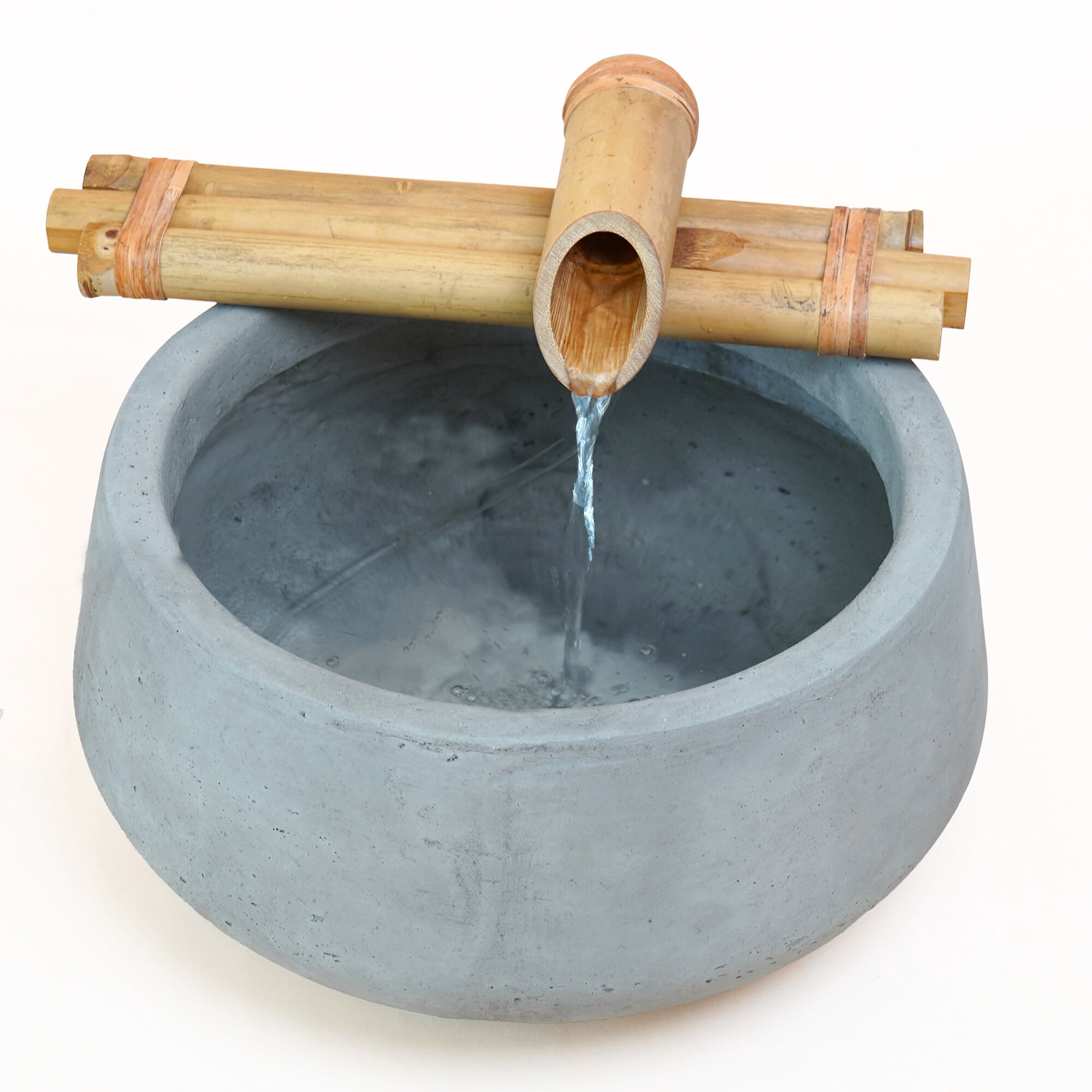 12" Bamboo Fountain Kit, 3-Arm Spout with Quiet Pump, Indoor/Outdoor – Container Not Included