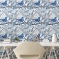 thumbnail image 2 of Ambesonne Garden Peel & Stick Wallpaper for Home, Birds on Branch Flowers Plot, 13"x36", Lavender Blue and Grey, 2 of 5