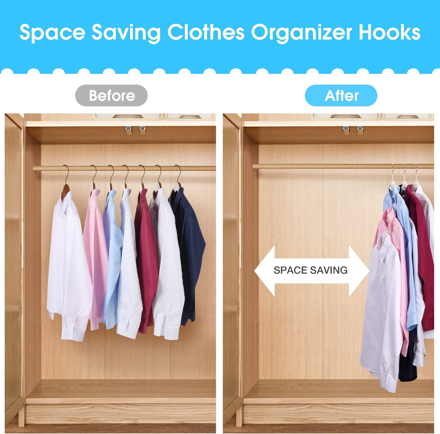 40/20/10/4pcs Clothes Hanger Connector Hooks Extender Hooks Space Saver Heavy  Duty Clothes Hangers Hooks for Closet Organizer