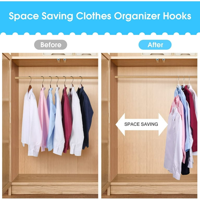 Hanger Hooks Clothes Hanger Connector Hooks 10 Pieces Thickened Hanger  Extender Clips ，Buckle Hook for Closet Space Savers and Organizer Closets