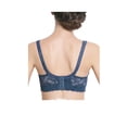 thumbnail image 2 of INSPIRE CHIC Women Full Cup Bras Breathable Comfort Floral Lace Full Coverage Non Padded Underwired Bra 34/75 Fit 32B Navy Blue, 2 of 6