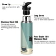thumbnail image 3 of Yayeee 20oz Insulated Water Bottle Double Wall Stainless Steel with Flip Straw Lid, Black Cat, 3 of 7