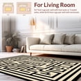 thumbnail image 2 of ODIKA 4' x 6' Machine Washable Non-Slip Area Rug, Geometric Maze High Traffic Rug, Beige, 247089, 2 of 7