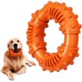 thumbnail image 1 of Juguetes para masticar para perros para masticadores agresivos de raza grande, juguetes para perros indestructibles de caucho natural no tóxico, divertido para masticar, perseguir y buscar (naranja), 1 of 5