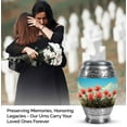 thumbnail image 4 of JAGASY Red Rose Small Urn for Ashes for Women - Sky Blue Urn for Human Ashes Keepsake - Mini Flowers Cremation Urns for Mom & Dad - Red Roses Funeral Urns for Father - (3 Inch), 4 of 7