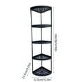 thumbnail image 3 of SSZMDLB under $5 Corner Shelf, Freestanding Bathroom Storage Rack, Plastic Shelving Unit for Toiletries, Multi Tier Organizer for Bathroom Kitchen and Living Room, 3 of 6