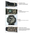 thumbnail image 4 of Reloj digital de escalada para hombre, relojes deportivos impermeables para exteriores, relojes de pulsera electrónicos con brújula y banda de paracord, 4 of 7