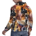 thumbnail image 6 of Sikiie Abstract Lion Painting Men's Hoodie, Essentials Hoodie, Sweatshirt, Pullover Hooded Sweatshirt for Men-Large, 6 of 7