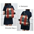thumbnail image 4 of FORMRS Women's Travel Backpack Purse Anti-Theft Hidden Pockets Casual Shoulder Bag, Vibrant Red Tartan Pattern, 4 of 7
