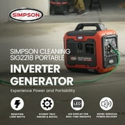 Simpson Cleaning SIG2218 1800 Watt Portable LED Display Inverter Generator