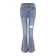 thumbnail image 2 of Tall Woman Clothes rasgados elásticos de cintura alta de casual para mujer (Blue, L), 2 of 5
